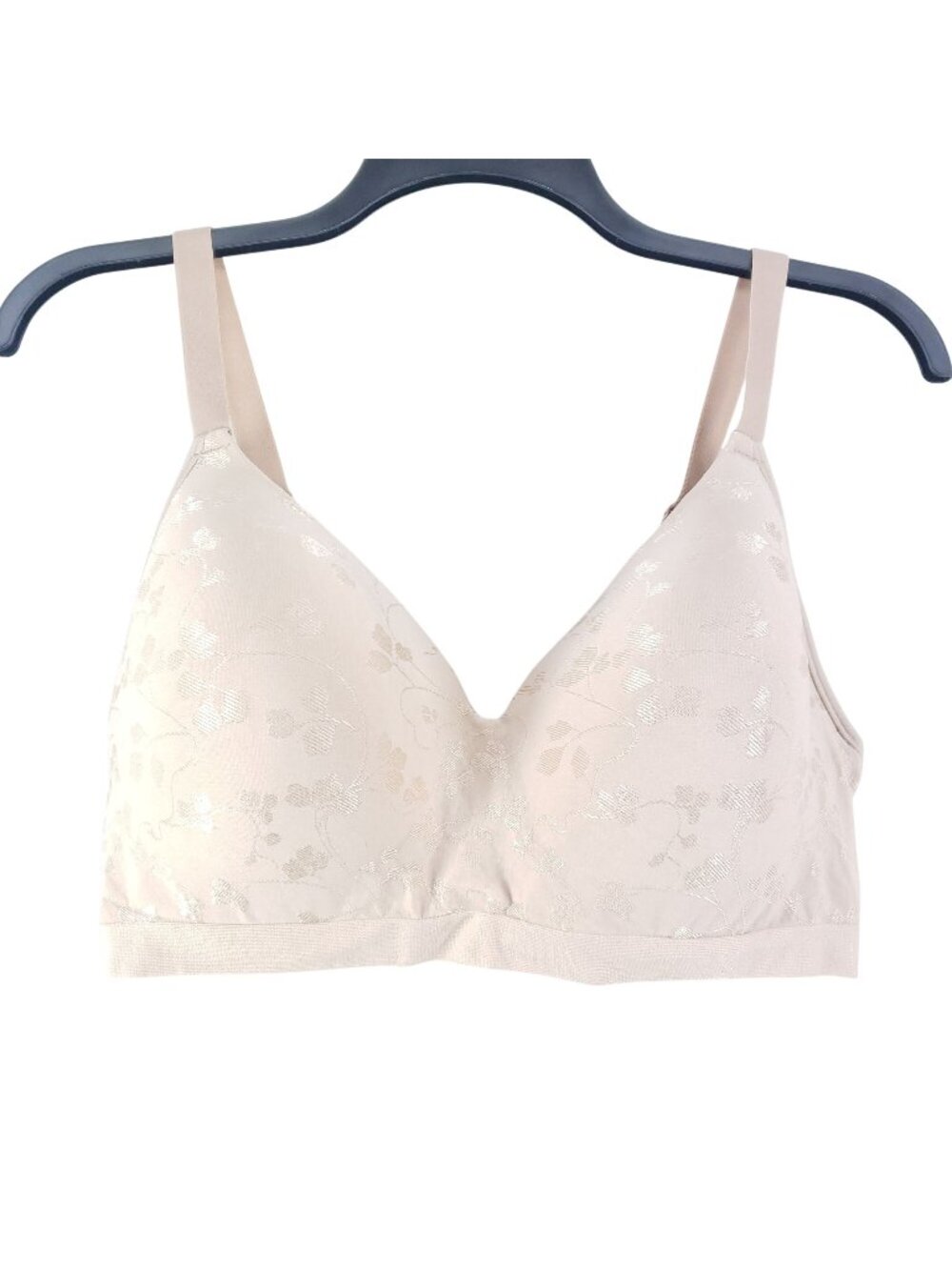 Bali Comfort Revolution Wirefree Bra 3XL Nude Floral Adjustable Straps